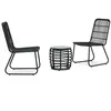 vidaXL Ensemble de bistro 3 pcs Résine tressée Noir