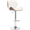 vidaXL Tabouret de bar Blanc Similicuir
