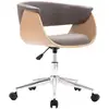 vidaXL Vidaxl Chaise Pivotante À Manger Taupe Bois Courbé Et Tissu
