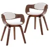 vidaXL Chaises à manger lot de 2 bois courbé et similicuir
