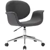 Vidaxl - Chaise pivotante de salle à manger Gris Tissu Dark grey