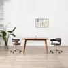 vidaXL Chaise pivotante de salle à manger Gris Bois courbé et tissu