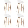 vidaXL Tabourets de bar lot de 4 blanc
