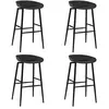 vidaXL Chaises de bar lot de 4 noir