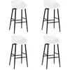 vidaXL Chaises de bar lot de 4 blanc