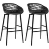 vidaXL Chaises de bar lot de 2 noir