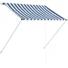 vidaXL Auvent rétractable 100x150 cm Bleu et blanc