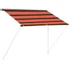 vidaXL Auvent rétractable 100x150 cm Orange et marron