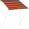 vidaXL Auvent rétractable 150x150 cm Orange et marron