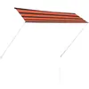 vidaXL Auvent rétractable 300x150 cm Orange et marron