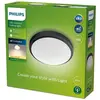 PHILIPS Plafonnier DORIS - 6W - 2700 Kelvin - IP54 - Noir