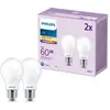Philips Lighting Classic LED Lot de 2 ampoules LED E27, 60 W, blanc chaud, intensité non variable