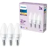 Philips LED Kaarslamp Mat - 40 W - E14 - Warmwit licht - 3 stuks