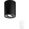 Spot de plafond LED Philips Hue White Amb. Pillar - Noir - 350lm - GU10 5W