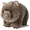 KRX WWF Peluche Wombat (28 cm), en peluche réaliste, super douce, conçue pour câliner et aimer, lavable à la main, gris
