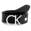 Calvin Klein Ceintures pour femmes, Noir (Black Leather & Light Gold Buckle), 80