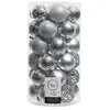 Decoris Lot de 37 boules EDM - esprit de Noël - Argenté - 71867
