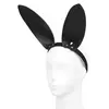 Kiotos Hoofdband met Zwart Leren Konijnen | Bunny Oortjes