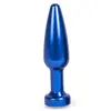 O-products Aluminum Buttplug met kristal - blauw