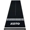 KOTO - Tapis de Fléchettes Checkout Oche Noir 285 x 80 cm + Oche Incl. Indicateur de Score