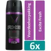 Axe Deodorant Spray 150 ml Excite Fresh 6 stuks Voordeelverpakking