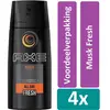 Axe Deodorant Spray 150 ml Musk Fresh 4 stuks Voordeelverpakking