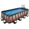 Piscine hors sol - EXIT Wood - Rectangle - 7020 L - Marron - Filtre à ...