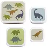 A Little Lovely Company Lot de 4 boîtes à goûter Dinosaure