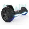 RCB Hoverboard 8,5 pouces Hummer Tout Terrain LED Bluetooth avec Moteur Puissant Cadeau iéal Noir