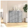 vidaXL Buffet Sonoma gris 80x36x75 cm Bois d'ingénierie