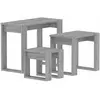 vidaXL Tables gigognes 3 pcs Sonoma gris Bois d'ingénierie
