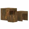 vidaXL Tables gigognes 3 pcs Chêne fumé Bois d'ingénierie