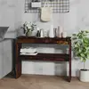 vidaXL Table console Chêne fumé 102x30x80 cm Bois d'ingénierie