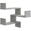 vidaXL Étagère d'angle murale Sonoma gris 40x40x50cm Bois d'ingénierie