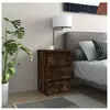 vidaXL Table de chevet Chêne fumé 40x35x62,5 cm Bois d'ingénierie