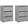 vidaXL Tables de chevet 2 pcs Sonoma gris 40x35x62,5cm Bois ingénierie
