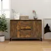 vidaXL Buffet Chêne fumé 104x35x70 cm Bois d'ingénierie