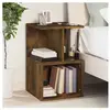 vidaXL Table de chevet Chêne fumé 35x35x55 cm Bois d'ingénierie