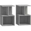 vidaXL Tables de chevet 2 pcs Sonoma gris 35x35x55 cm Bois ingénierie