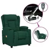 Vidaxl - Fauteuil électrique de massage Vert foncé Tissu Dark green