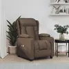 vidaXL Fauteuil de massage inclinable électrique Marron Tissu