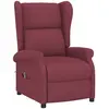 vidaXL Fauteuil inclinable électrique à oreilles rouge bordeaux tissu
