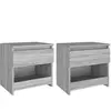 vidaXL Tables de chevet 2 pcs Sonoma gris 40x30x39cm Bois d'ingénierie