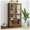 vidaXL Armoire à vitrine Chêne fumé 82,5x30,5x150 cm Bois d'ingénierie