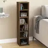 vidaXL Armoire à CD Chêne fumé 21x20x88 cm Bois d'ingénierie