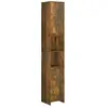 vidaXL Armoire de bain Chêne fumé 30x30x183,5 cm Bois d'ingénierie