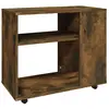 vidaXL Table d'appoint Chêne fumé 70x35x55 cm Bois d'ingénierie