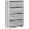 vidaXL Buffet Sonoma gris 60x35x98,5 cm Bois d'ingénierie