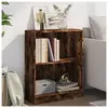 vidaXL Bibliothèque Chêne fumé 60x24x76 cm Bois d'ingénierie