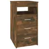 vidaXL Armoire à tiroirs Chêne fumé 40x50x76 cm Bois d'ingénierie